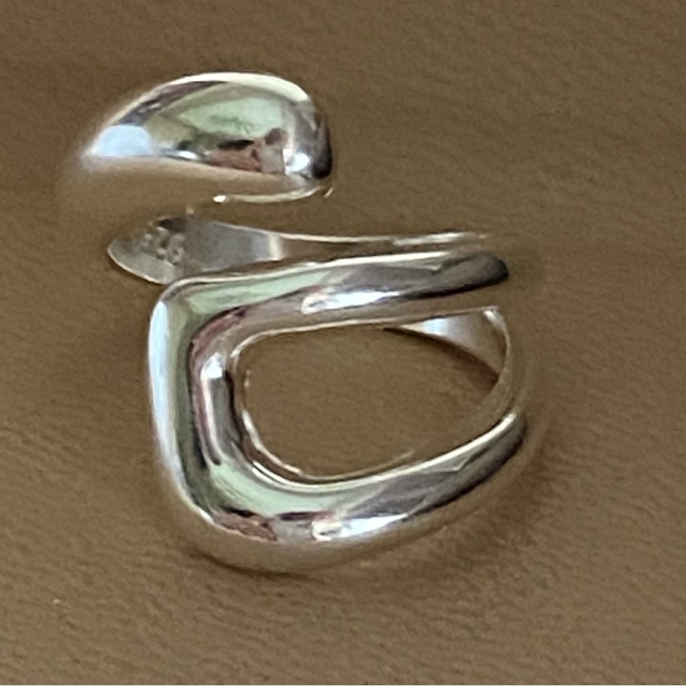 Host Pick Sterling Silver Adjustable Loop Ring - image 2